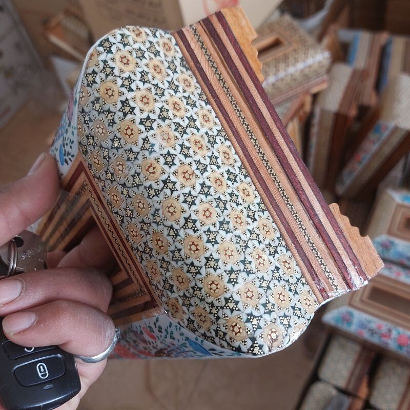 جادستمال کاغذی خاتم با نقاشی مینیاتوری گلمرغی