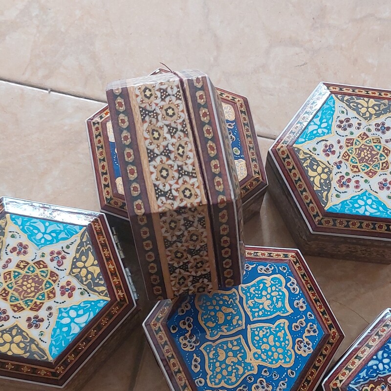 جعبه جواهرات تمام خاتم تذهیب