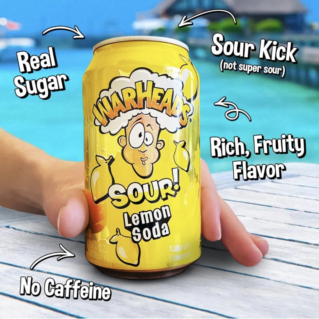 نوشیدنی ترش برند WARHEADS SOUR با طعم لیمو ۳۵۵ml