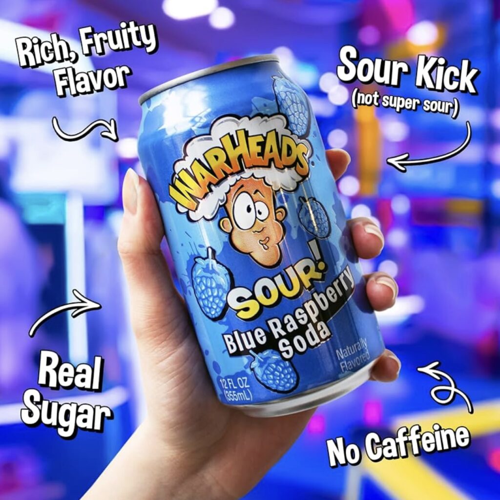 نوشیدنی ترش برند WARHEADS SOUR با طعم بلوبری ۳۵۵ml