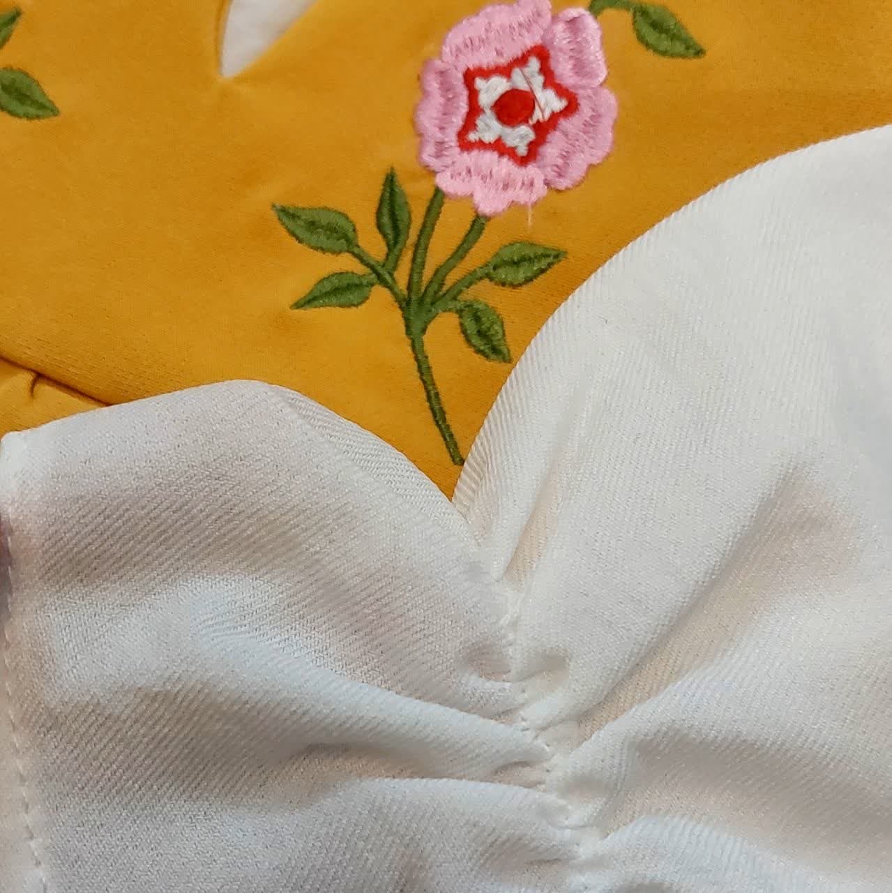 شومیز نخ پنبه و سارافون گلدوزی شده مازراتی دخترانه