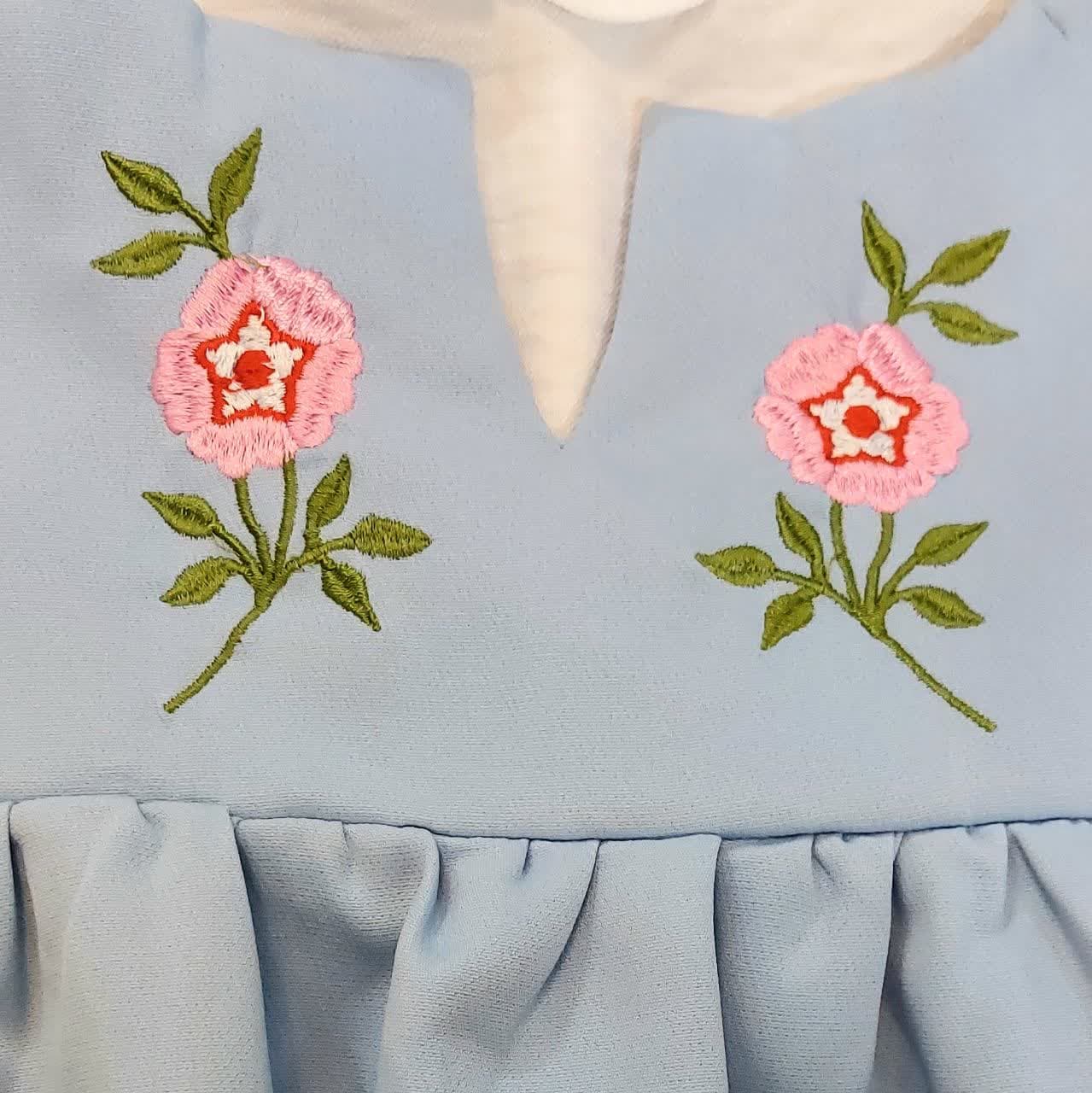 شومیز نخ پنبه و سارافون گلدوزی شده مازراتی دخترانه