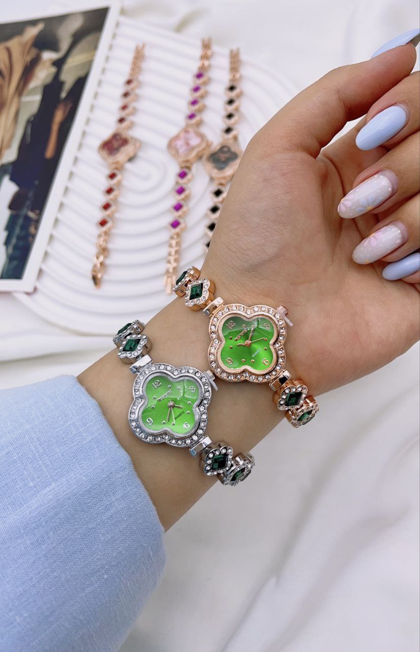 ساعت مچی زنانه مدل ونکلیف ساعت دخترانه رنگی ارسال رایگان