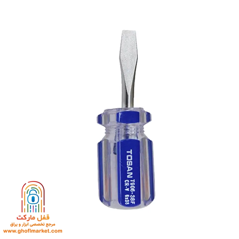 پیچ گوشتی دوسو 38×6 دسته کریستالی مشتی توسن مدل T906N-38F