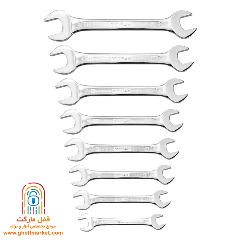 مجموعه 8 عددی آچار دو سر تخت توسن مدل T103-S8