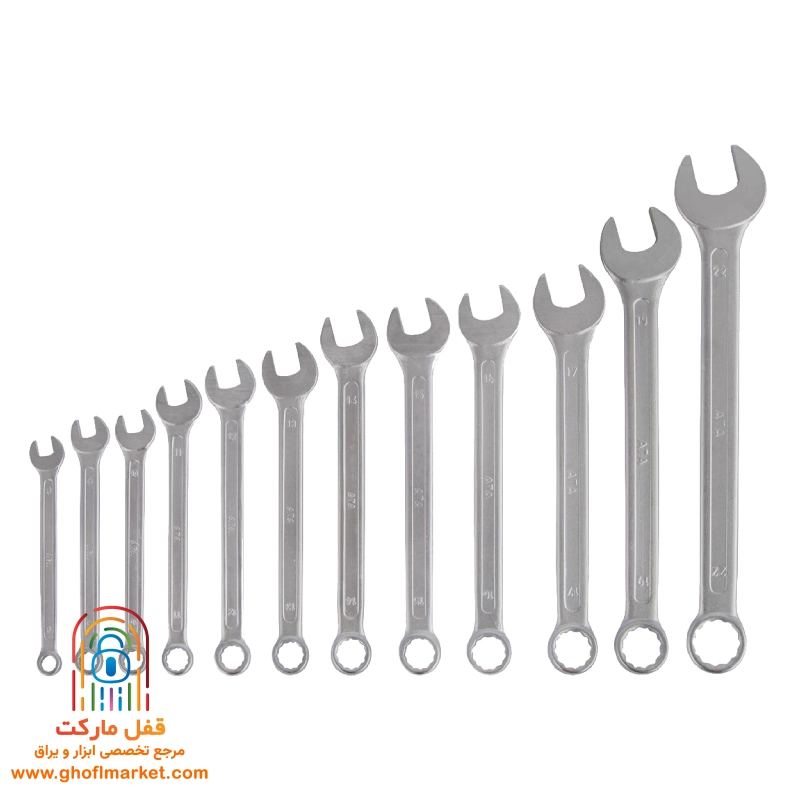 مجموعه ۱۲ عددی آچار یکسر تخت و یکسر رینگی آتا