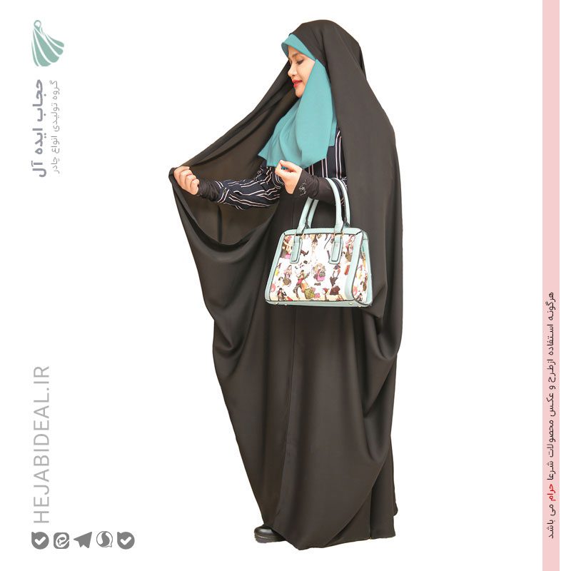 چادر مشکی مدل حسنا کمری قجری