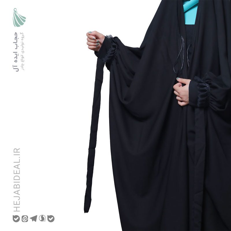 چادر مشکی مدل ترنم طرح گیپور