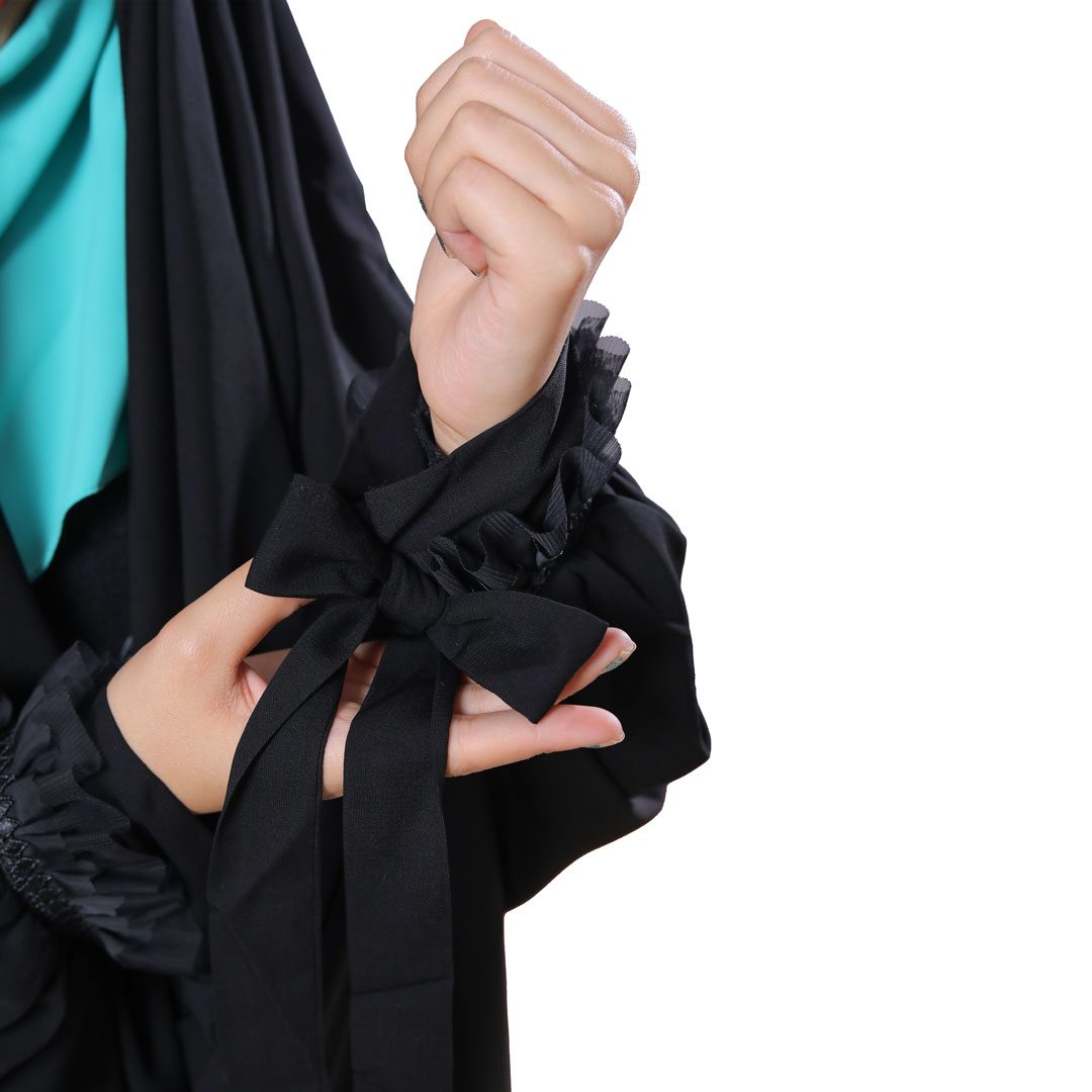 چادر مشکی مدل ترنم طرح گیپور
