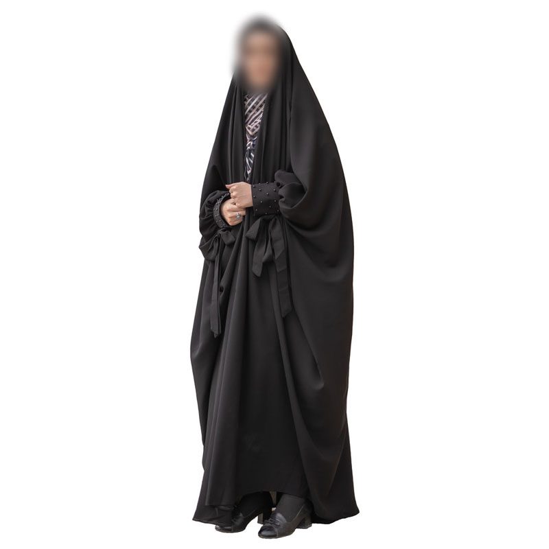 چادر مشکی مدل ترنم طرح مروارید