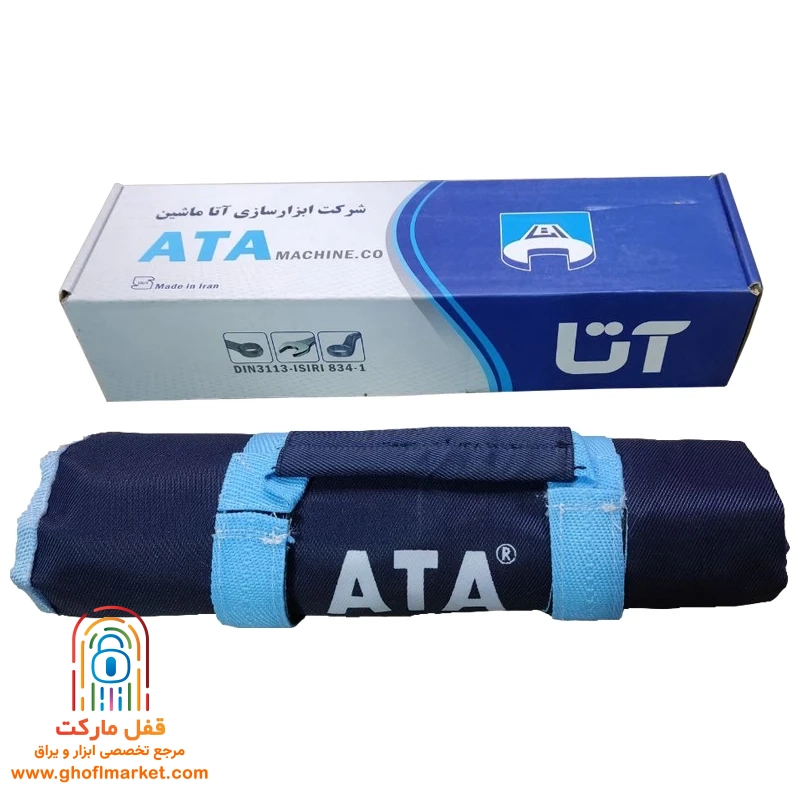 ست 12 عددی آچار یکسر تخت و یکسر رینگی آتا