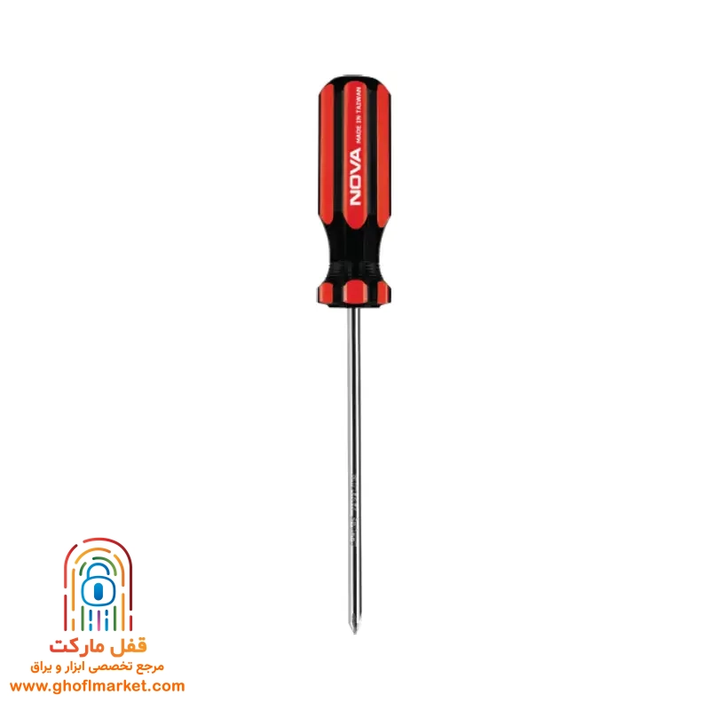 پیچ گوشتی چهارسو 100×3 دسته سلولزی تایوان نووا مدل NTS-1721