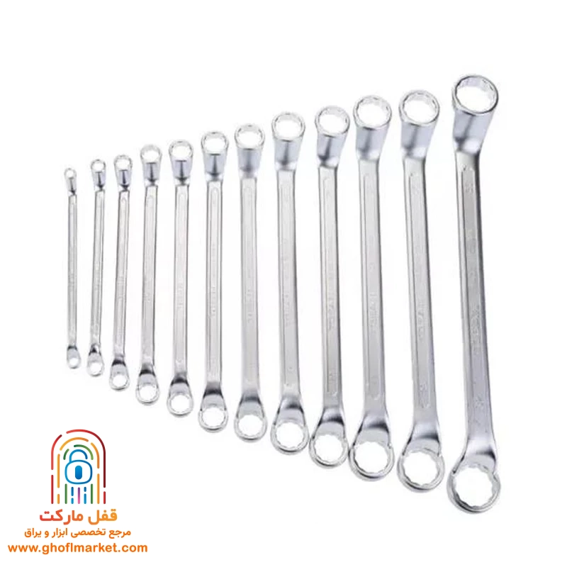 مجموعه ۱۲ عددی آچار دو سر رینگی آتا