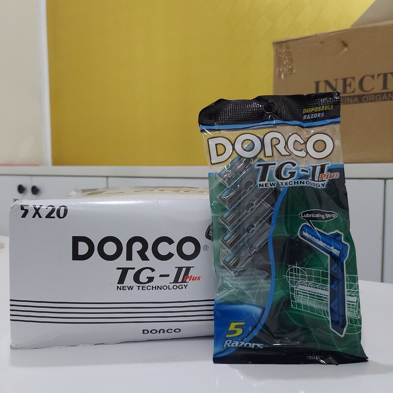 ژیلت دورکو DORCO بسته 5 عددی 2 تیغ صابون دار اصلی