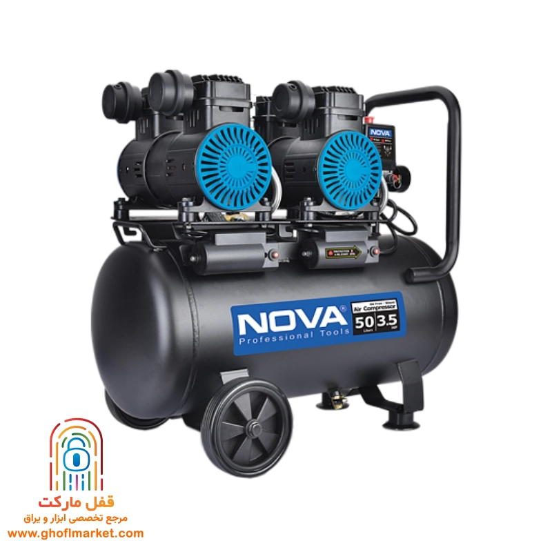 کمپرسور باد سایلنت 50 لیتری نووا مدل 9151-NTA