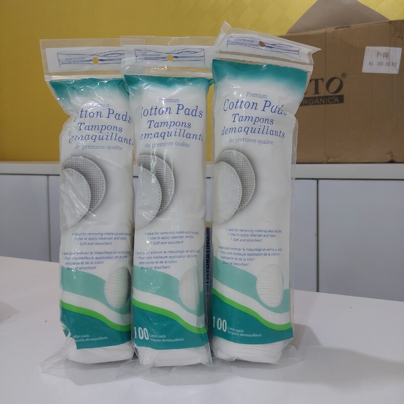 پد پاک کننده آرایش تامپون TAMPON جنس عالی از کتان و پنبه 100 عددی بدون حساسیت