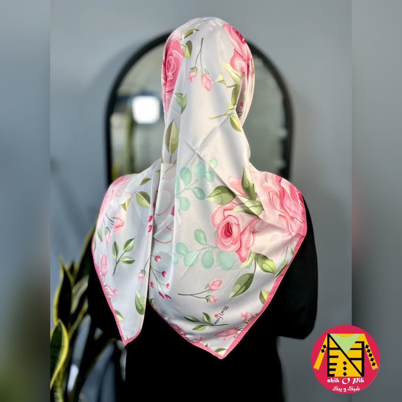 روسری ساتن ابریشم قواره 135 درجه 1 - کد شماره 6