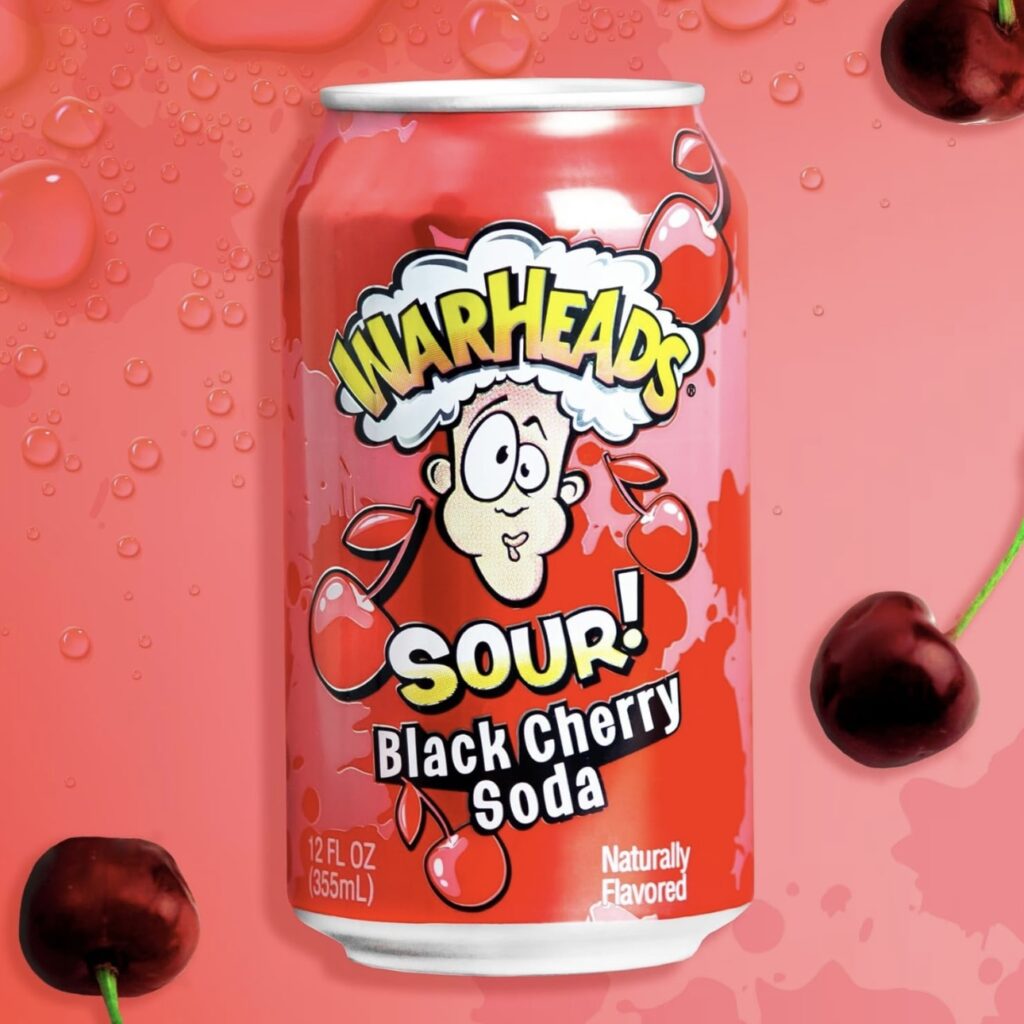 نوشیدنی ترش برند WARHEADS SOUR با طعم البالو ۳۵۵ml