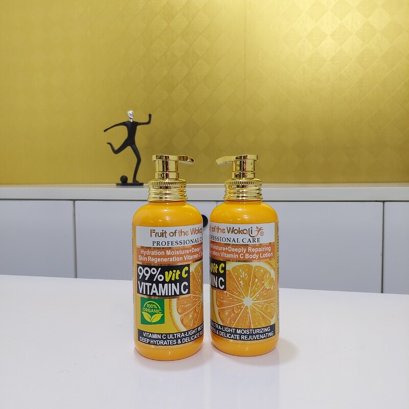 لوسیون بدن Fruit of Wokali Professional care ویتامین سی 99 درصد 500 میل