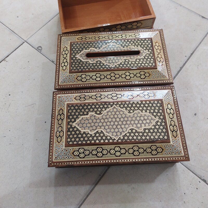 جا دستمال و جاکاردی خاتم صلیبی اعلا