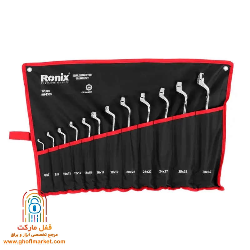 آچار 12 عددی دو سر رینگ کیفی رونیکس مدل RH-2305