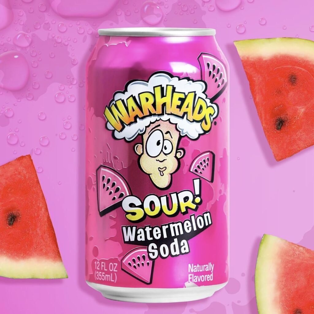 نوشیدنی ترش برند WARHEADS SOUR با طعم هندونه ۳۵۵ml