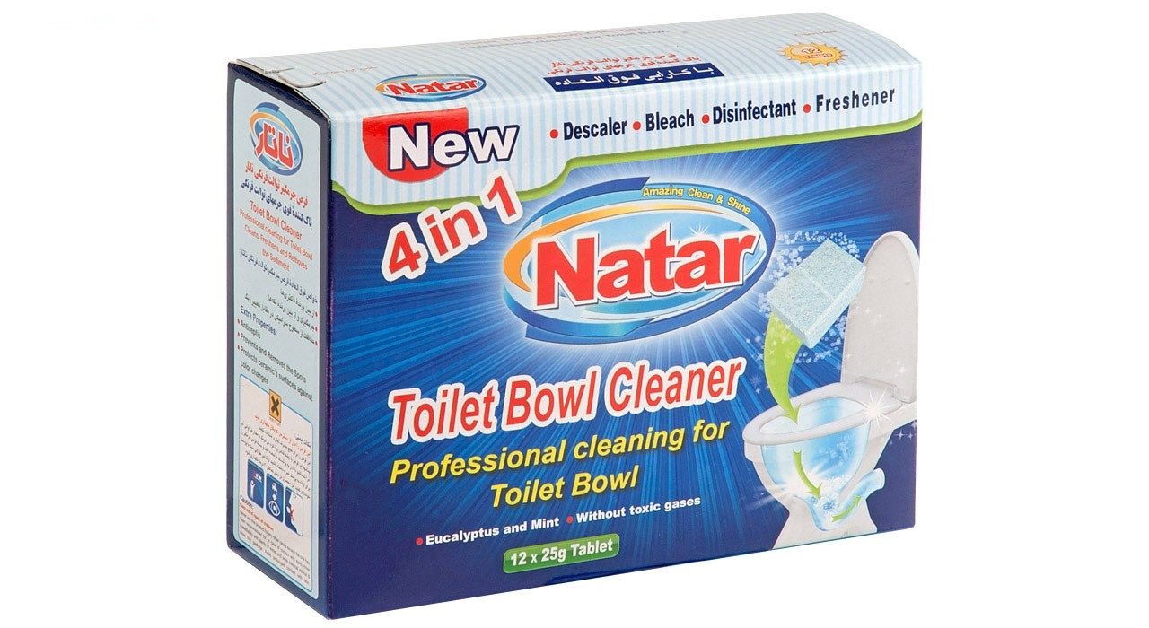 قرص جرمگیر توالت فرنگی ناتار (بسته 12 عددی)