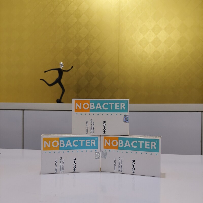صابون ضدباکتری صورت و بدن نوباکتر Nobacter محصول کشور فرانسه 100 گرمی