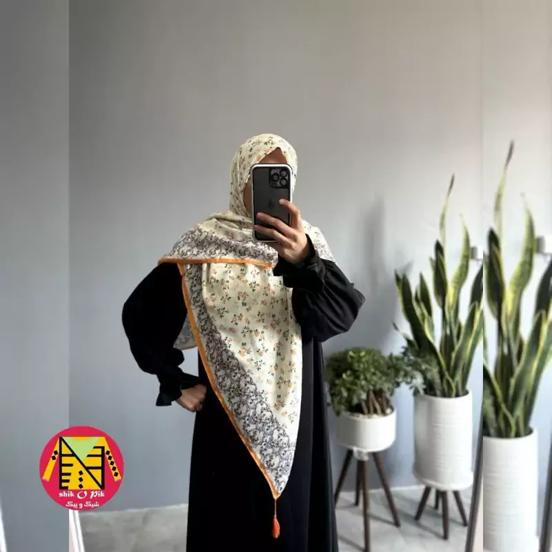 روسری سوپر کرپ نرم و لطیف قواره 140 درجه 1 - کد شماره 10