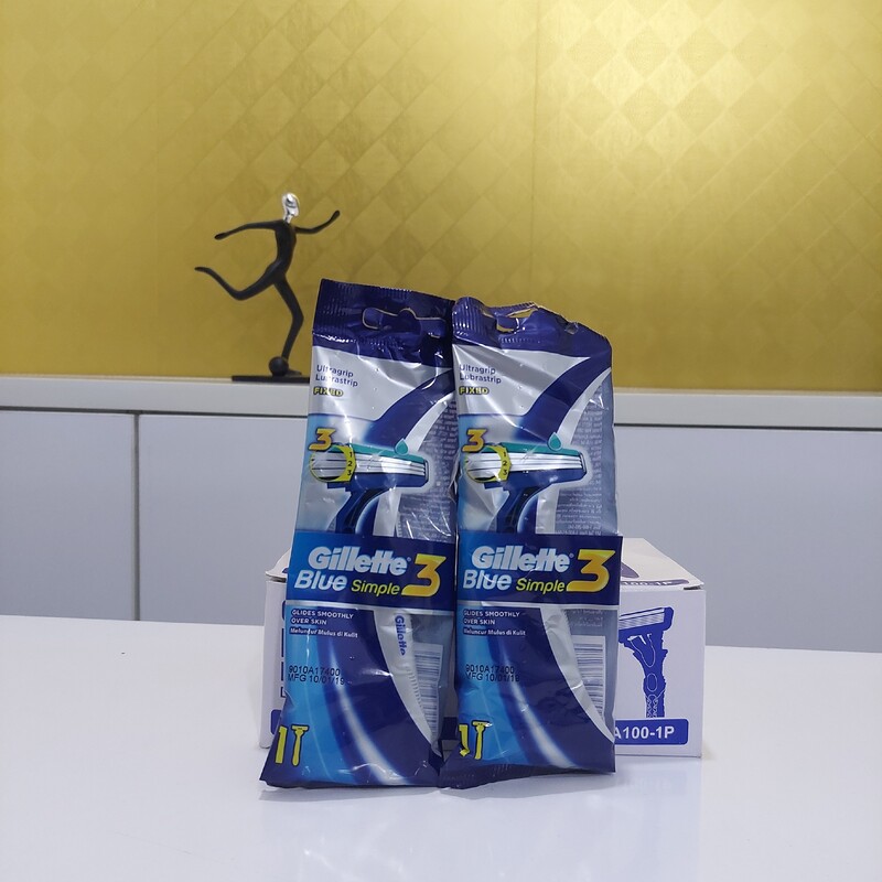 تیغ ژیلت مدل سیمپلی آبی 3 لبه Gillette Simply blue