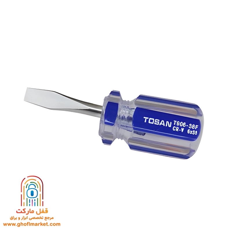پیچ گوشتی دوسو 38×6 دسته کریستالی مشتی توسن مدل T906N-38F