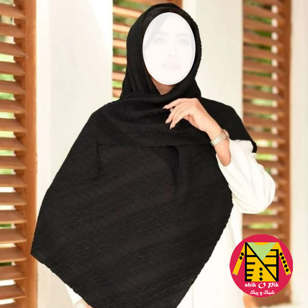 روسری کرپ پلیسه منگوله قواره 140