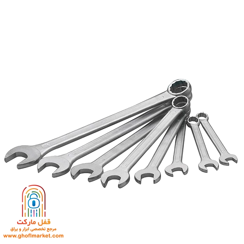 مجموعه ۸ عددی آچار یکسر تخت و یکسر رینگی آتا