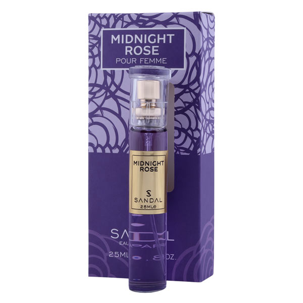 عطر جیبی صندل مدل میدنایت رز حجم 25 میلی لیتر