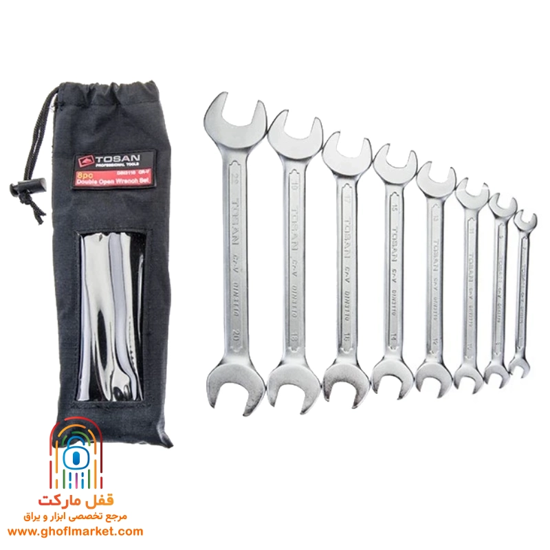 مجموعه 8 عددی آچار دو سر تخت توسن مدل T103-S8