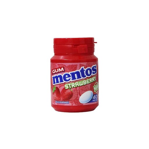 آدامس منتوس mentos طعم توت فرنگی 40 عددی